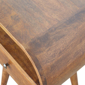1 Drawer Nightstand | Chestnut Finish | Compact Bedside Storage