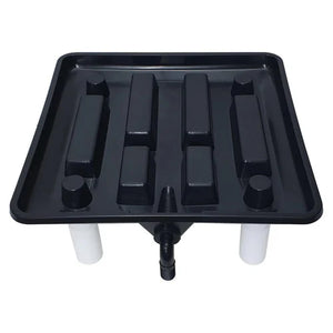 15" Hydroponic Runoff Tray | Elevated Drain Tray with Fittings