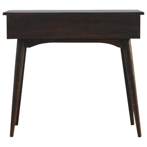 2 Drawer Hallway Console Table | Walnut Finish | Compact Entryway Storage
