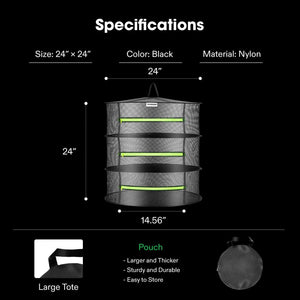 3-Layer Hanging Mesh Herb Drying Rack Kit | Enclosed Herb & Bud Dryer