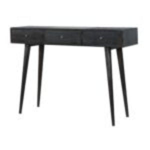 3 Drawer Console Table | Solid Mango Wood | Ash Black Finish | Hallway Storage