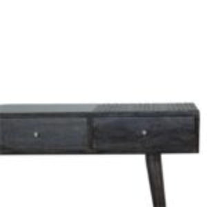 3 Drawer Console Table | Solid Mango Wood | Ash Black Finish | Hallway Storage
