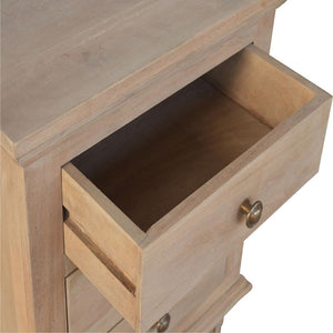 3 Drawer Mango Wood Bedside Table | Natural Timber | Bedroom Storage