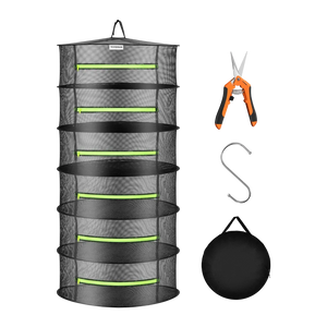 6-Layer Hanging Mesh Herb Drying Rack Kit | Enclosed Herb & Bud Dryer