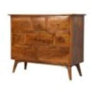 8-Drawer Chest of Drawers | Solid Wood | Chestnut Finish