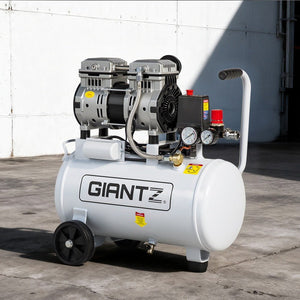 Quiet Air Compressor | 24L | 0.75HP Oil-Free | 40L/min Tyre Inflator