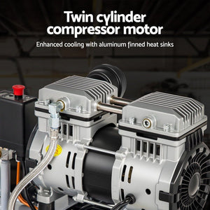 Quiet Air Compressor | 30L | 0.75HP Oil-Free | 40L/min Tyre Inflator