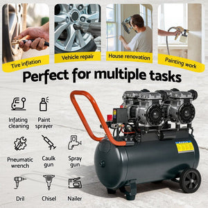 Oil-Free Air Compressor | 50L | 3.0HP | 200L/min High Flow Inflator