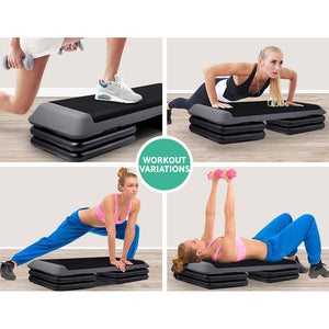 Everfit 3 Level Aerobic Step | Exercise Stepper | 110cm | Gym Home Fitness