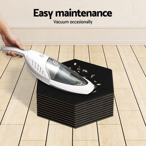 Alpha Acoustic Foam Panels | 12PCS | 35x30x0.9cm | Soundproof Absorption | Adhesive Black