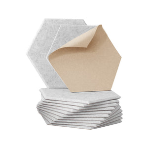 Alpha Acoustic Foam Panels | 12PCS | 35x30x0.9cm | Soundproof Absorption | Adhesive Grey