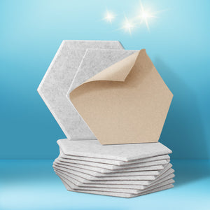 Alpha Acoustic Foam Panels | 12PCS | 35x30x0.9cm | Soundproof Absorption | Adhesive Grey