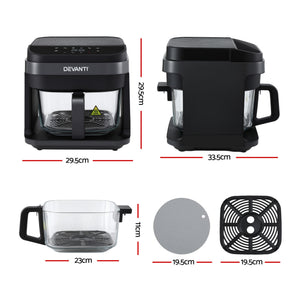 5.5L Air Fryer | Touch Control | 1200W Electric | Black