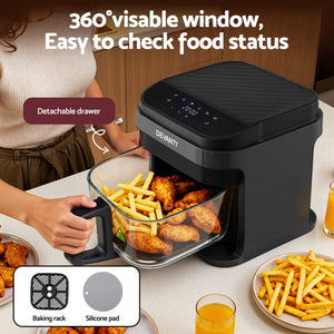 5.5L Air Fryer | Touch Control | 1200W Electric | Black