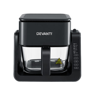 2-in-1 Air Fryer 5.5L | Dual Zone | Electric Cooker | Top Grill