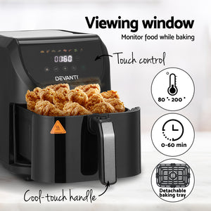 Devanti Air Fryer | 5L | LCD Touch | 1500W