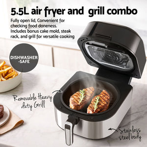 Air Fryer & Grill | 5.5L | LCD Fryer | 1500W