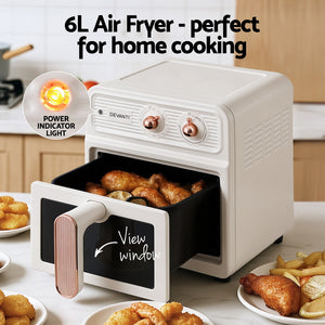 Air Fryer | 6L | 1700W | Knob Control | Cream