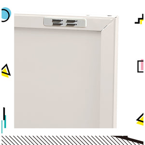White Metal Storage Shelf / Locker Cupboard