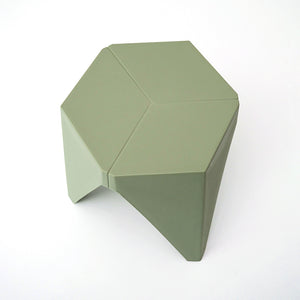 2x Bar Stools | Puzzle Plastic | Foot Stool | Green