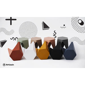 2x Bar Stools | Puzzle Plastic | Foot Stool | Green