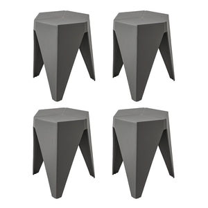 Bar Stools | 4PC Puzzle Stool | Stackable | Grey