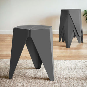 Bar Stools | 4PC Puzzle Stool | Stackable | Grey