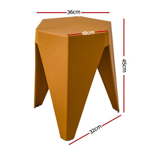 4PC Puzzle Stool | Bar Stools | Stackable | Yellow