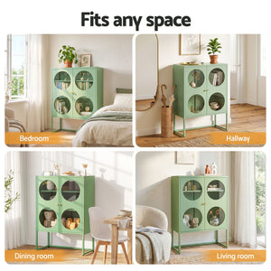 ArtissIn Buffet Sideboard Metal Cabinet - ELLA Green