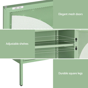 ArtissIn Buffet Sideboard Metal Cabinet - ELSA Green