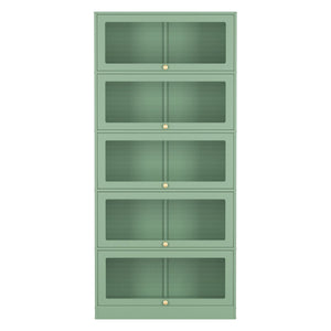 ArtissIn Buffet Sideboard Cupboard Cabinet Storage Mesh Doors Metal Green ELIA