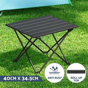 3pc Camping Table & Chair Set | Folding Aluminium | Portable Picnic Outdoor