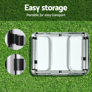 3pc Camping Table Chair Set | Folding Aluminium Picnic Set | Portable