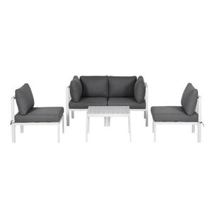 Gardeon Outdoor Sofa Set | 6PCS | Aluminium Frame | Patio Table + Chairs