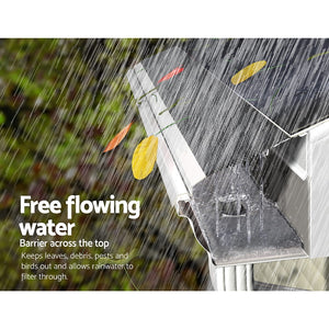 Gardeon Gutter Guard | Aluminium Mesh | 30M | 100x20cm | Black