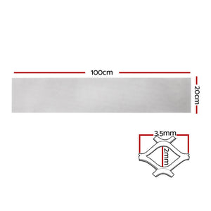 Gardeon Gutter Guard | Aluminium Mesh | 60M | 100x20cm | Silver