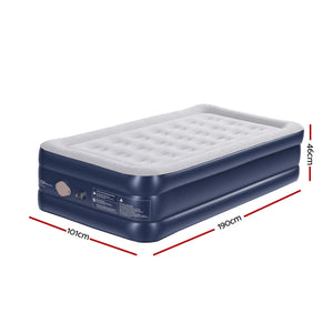 Single Air Mattress | Inflatable Bed 46cm Height | Portable Air Bed