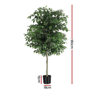 Artiss 180cm Artificial Ficus Tree Faux Trees Indoor Decor Artificial Plants Lifelike Plant 1.8M
