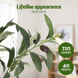 Artificial Olive Tree 180cm | Lifelike Faux Plant | Indoor Decor | 1.8m