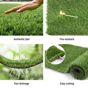 Primeturf Artificial Grass | 30mm | 2mx5m | 20SQM | Synthetic Fake Lawn Turf | Plastic Plant | 4-coloured