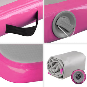 Everfit 3m x 1m Air Track Mat | Gymnastic Tumbling | Pink and Grey