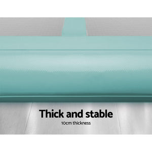 Everfit GoFun 4X1M Inflatable Air Track Mat | Tumbling Floor | Home Gymnastics | Green