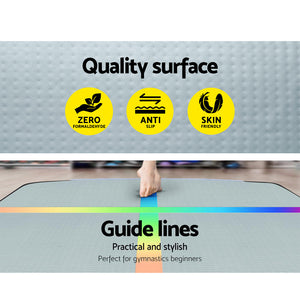 Everfit 4X1X0.2M Air Track Inflatable Tumbling Mat | Gymnastics | Yoga Mat