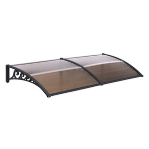 Door Canopy | 0.8 x 2.0m | Window Awning | Brown