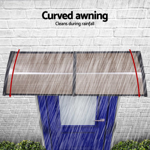 Door Canopy | 0.8 x 2.0m | Window Awning | Brown