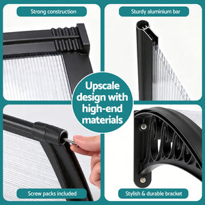 Window Door Awning | 0.8 x 2m Transparent Canopy