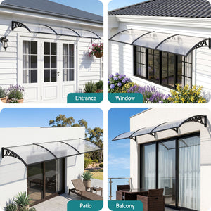 Window Door Awning | 0.8 x 3m Transparent Canopy
