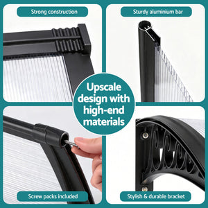 Window Door Awning | 0.8 x 3m Transparent Canopy