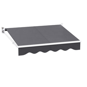 Retractable Folding Arm Awning | Manual Sunshade | 2Mx1.5M | Grey