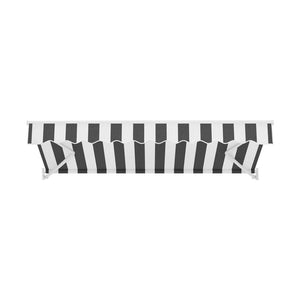 Manual Retractable Awning | 2.5m x 2.0m | Folding Arm Sunshade | Grey/White